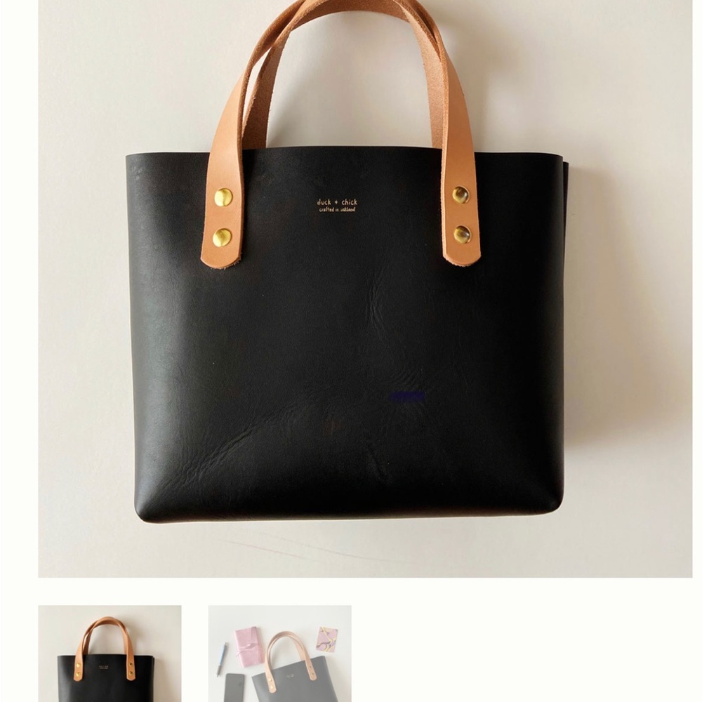Duck + Chick leather tote bag